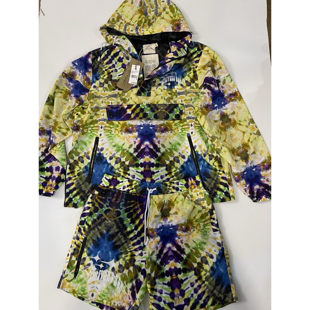 Strivers Row Kambo Anorak Hoodie XL Set Mens Sweatshirt Shorts L NWT
